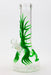 11.5" Glow in the dark color tree glass beaker bong [CD2002]-Green - One Wholesale
