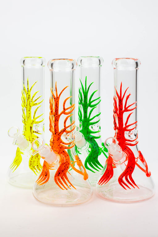 11.5" Glow in the dark color tree glass beaker bong [CD2002] Glass Bong Canadian Distributor