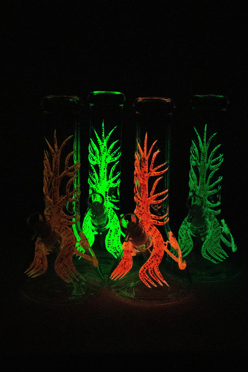 11.5" Glow in the dark color tree glass beaker bong [CD2002] Glass Bong Canadian Distributor