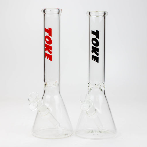 TOKE - 12" Glass beaker water bong Glass Bong Northern Aurora Trading Ltd