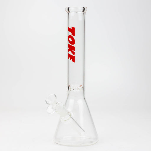 TOKE - 12" Glass beaker water bong Glass Bong Northern Aurora Trading Ltd Red