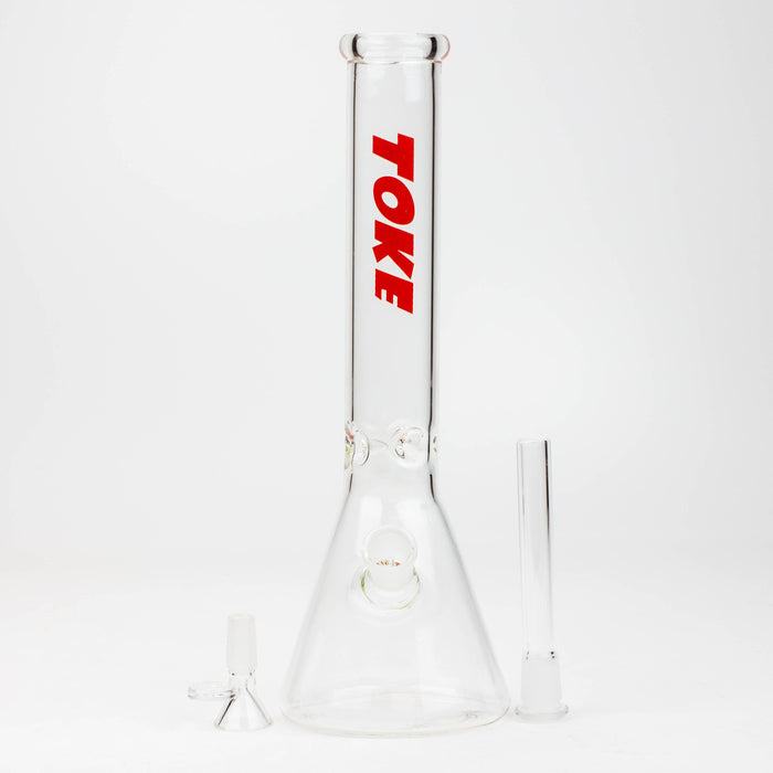 TOKE - 12" Glass beaker water bong- - One Wholesale