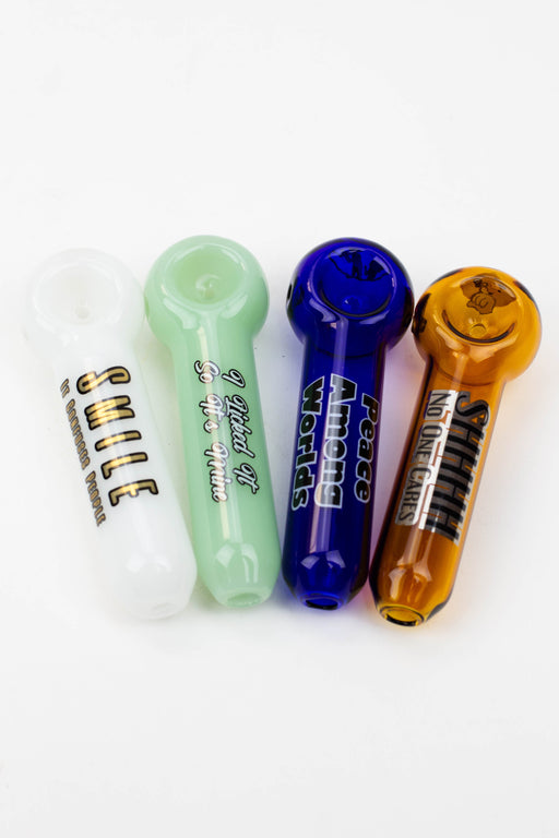 4" GLASS PIPE-Assorted [GHP002] Glass Pipe Canadian Distributor