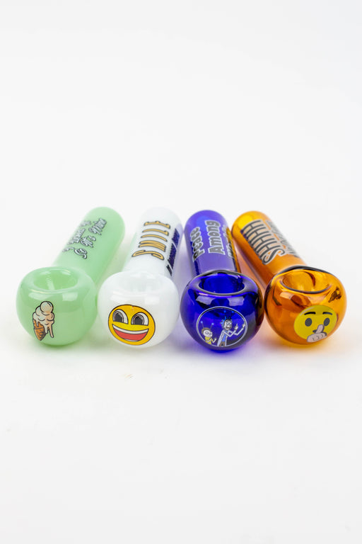 4" GLASS PIPE-Assorted [GHP002] Glass Pipe Canadian Distributor