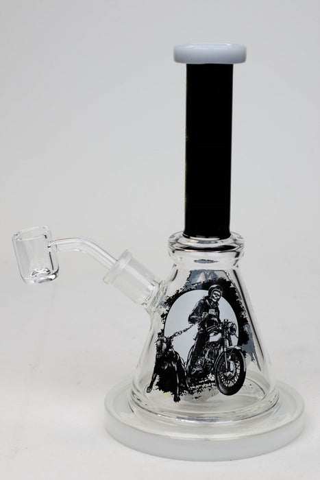 8" Small Rig with Decal and Banger-A - One Wholesale