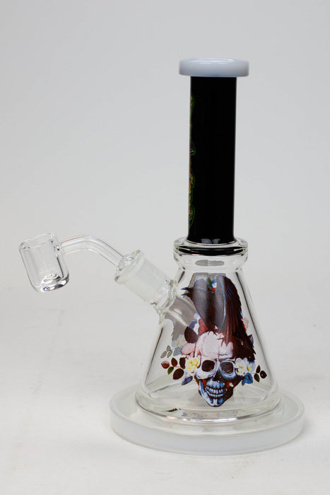 8" Small Rig with Decal and Banger-F - One Wholesale