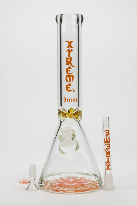 14" XTREME Glass / 9 mm / Classic Glass beaker Bong- - One Wholesale