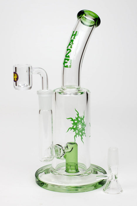 8" HAZE 2-in-1 shower head diffuser Bent Neck Dab Rig[HZ024] Glass Rig Canadian Distributor Green