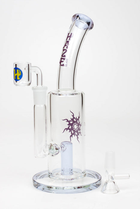 8" HAZE 2-in-1 shower head diffuser Bent Neck Dab Rig[HZ024] Glass Rig Canadian Distributor Purple
