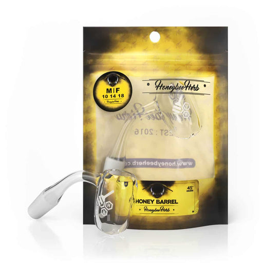 Honeybee Herb - HONEY BARREL QUARTZ BANGER - 45° DEGREE | YL Banger · Oil Burner Honeybee Herb 10mm Male
