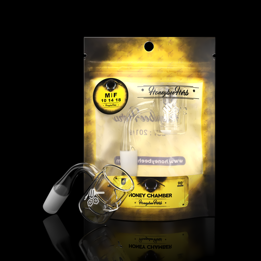 Honeybee Herb - HONEY CHAMBER QUARTZ BANGER - 90° DEGREE | YL Banger · Oil Burner Honeybee Herb 10 mm Male