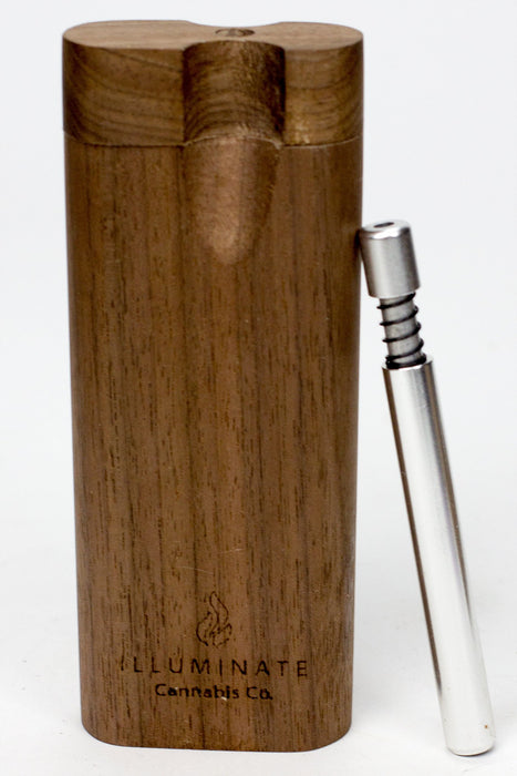 Walnut Dugout with Anodized Spring One hitter-Silver - One Wholesale