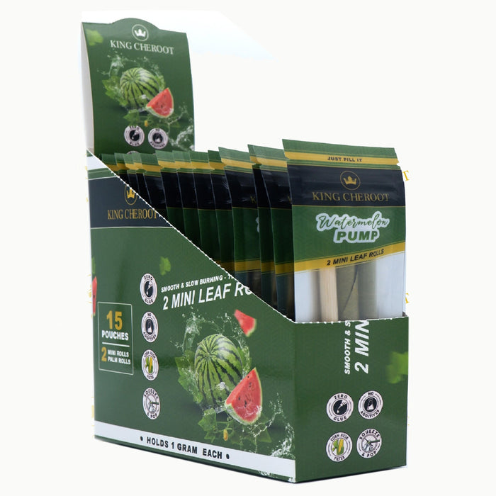 King Cheroot | Cordia Palm Leaf Roll - Mini - 15 packs Leaf Wrap King Cheroot Watermelon