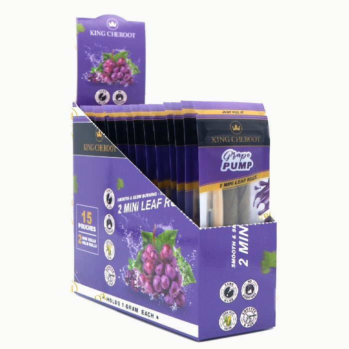 King Cheroot | Cordia Palm Leaf Roll - Mini - 15 packs Leaf Wrap King Cheroot Grape