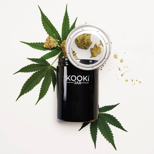 The Tower | Large Glass Stash Jar with 5x Magnifying Lid Jar KookiJar