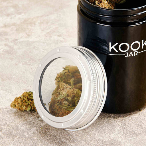 The Tower | Large Glass Stash Jar with 5x Magnifying Lid Jar KookiJar
