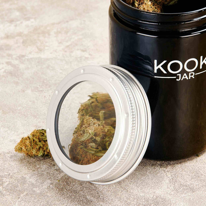 The Tower | Large Glass Stash Jar with 5x Magnifying Lid