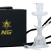 NG-13 inch Sandblasted Hookah Set [TD-2] Hookah High-End Brands Glass Clear