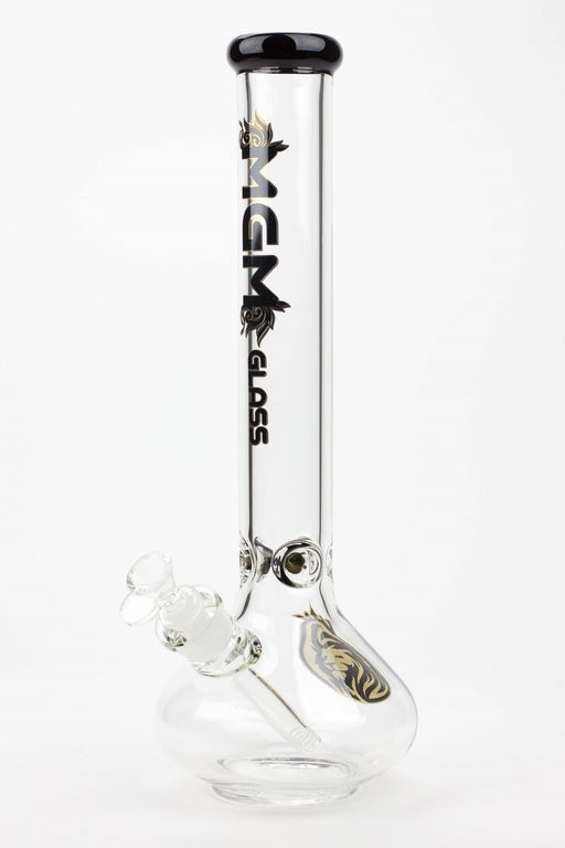 16" glass / 7 mm / rounded base water bong Glass Bong Canadian Distributor Black