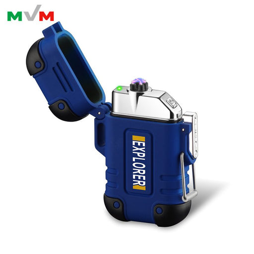Waterproof Flameless Electric Dual Arc Plasma Beam USB rechargeable [MLT234] Lighter Canadian Distributor Blue
