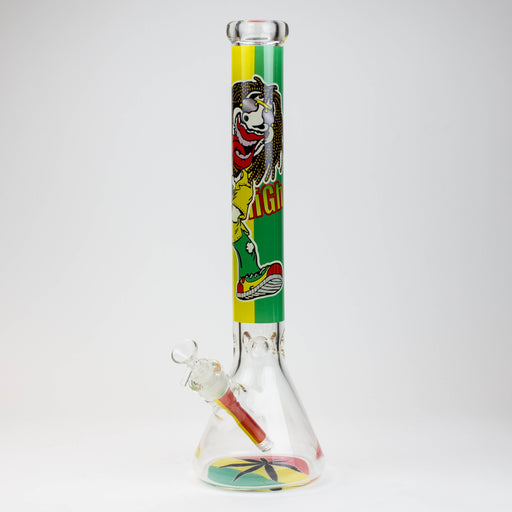 17.5" Rasta Man / 7 mm / classic beaker glass bong Glass Bong ONE Rasta-1