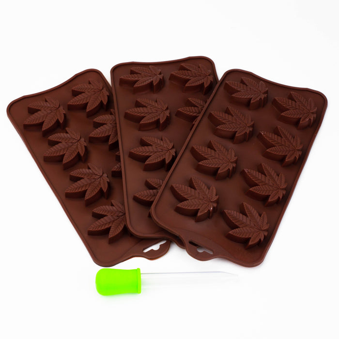 Leaf Candy Mold with Dropper - 3 pack