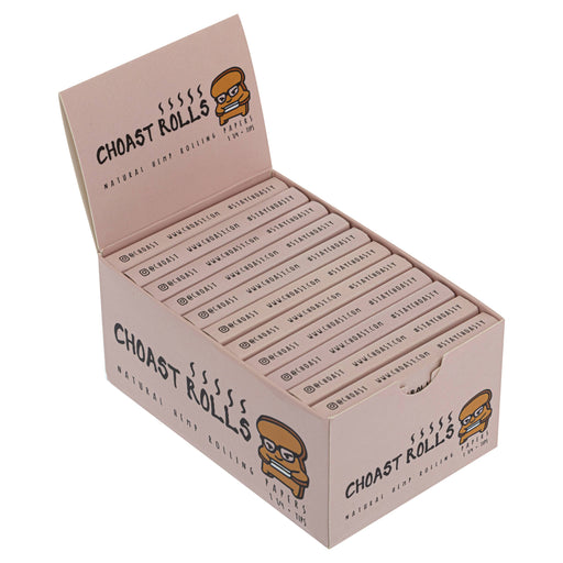 Choast Rolls - 1 1/4 Size - Natural Hemp Papers - 22 Packs Per Carton 1 - 1/4" Size Choast