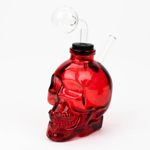 Soft Glass Skull oil bong Glass Rig Canadian Distributor Red