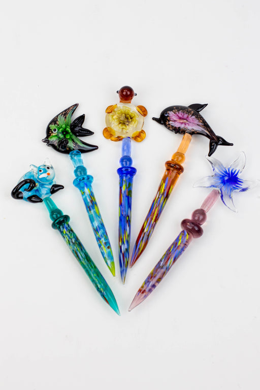 Animal Glass Dabber [SKGA1222] Pack of 5 Cap · Dabber · Insert · Clip · Nail Canadian Distributor