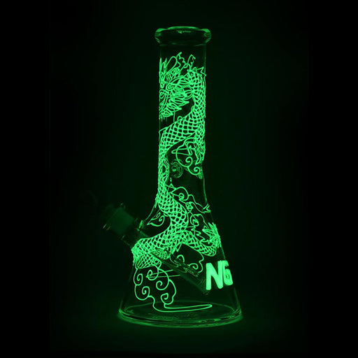 NG-13 inch 7mm Glow-In-The-Dark Dragon [ST012] Glass Bong High-End Brands Glass