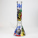 14" Freaky Clown Glow in the dark 7mm Glass Bong JJ Distribution