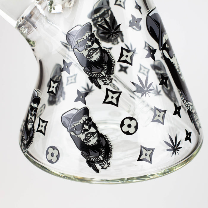 14" Gorilla Glow in the Dark Beaker 7mm Glass Bong JJ Distribution