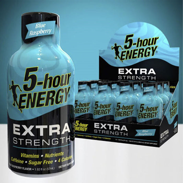 Blue Raspberry Flavor Extra Strength 5-hour ENERGY Drink - pack of 12 Energy Drink ONE