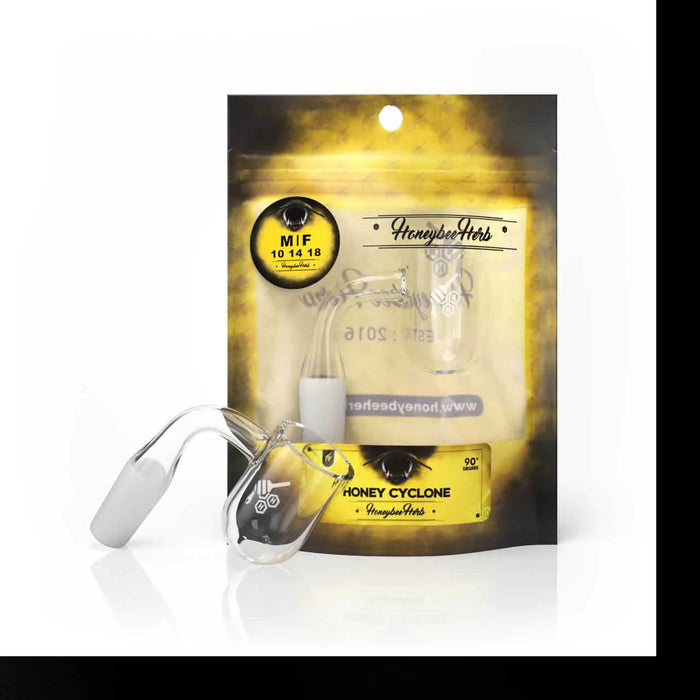 Honeybee Herb - HONEY CYCLONE QUARTZ BANGER - 90° DEGREE | YL Banger Banger · Oil Burner Honeybee Herb