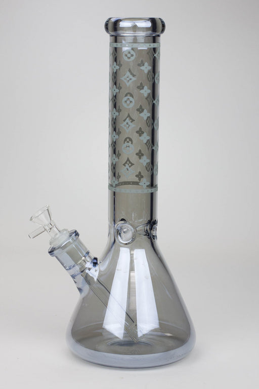 14" Luxury Logo 7 mm classic Electroplated Glass beaker Bong n Glass Bong Canadian Distributor