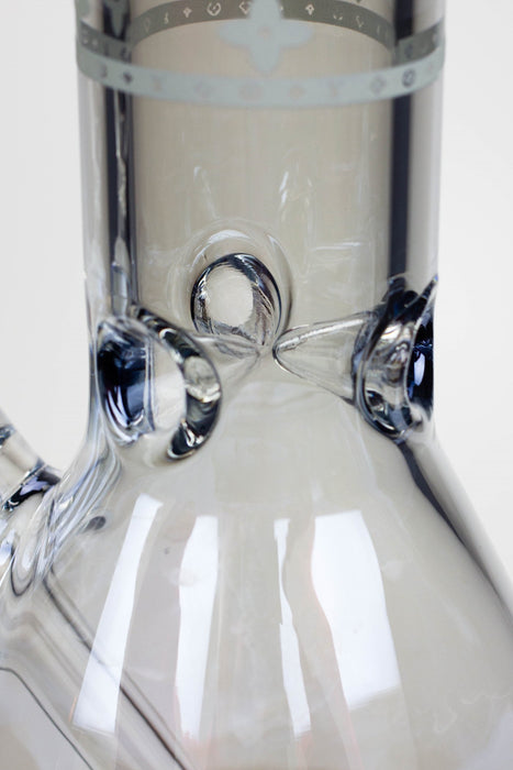 14" Luxury Logo 7 mm classic Electroplated Glass beaker Bong n- - One Wholesale