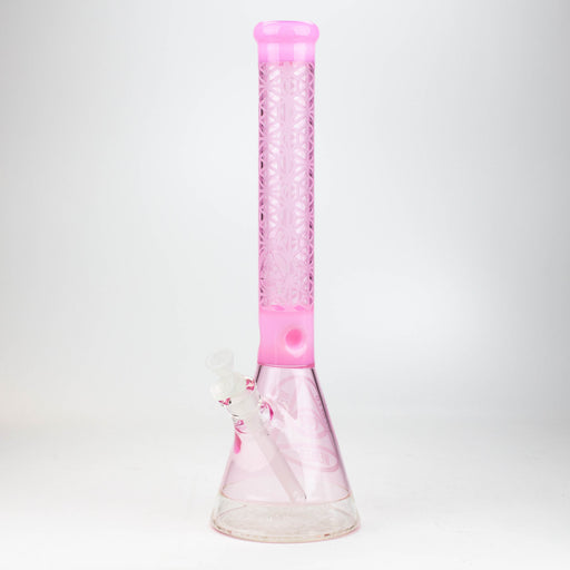 WENEED®-18" Lattice Web Beaker 7mm Glass Bong WENEED® Pink