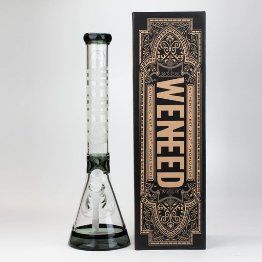 WENEED®-18" Transparent Crucifix Beaker 7mm Glass Bong WENEED®