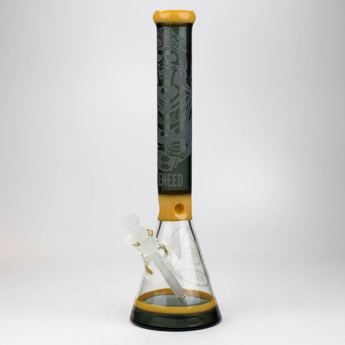 WENEED®-18" Undead Warrior Beaker 7mm Glass Bong WENEED® Yellow