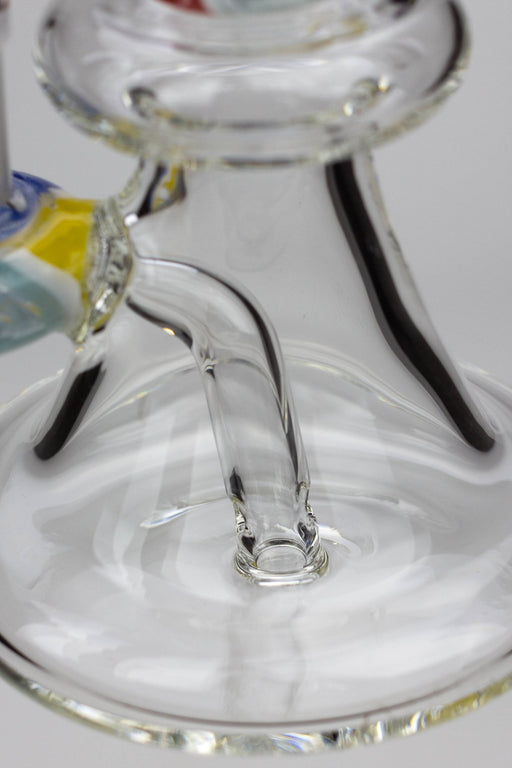 Water Pipe 7 inches rig striped Glass Rig Honeybee Herb