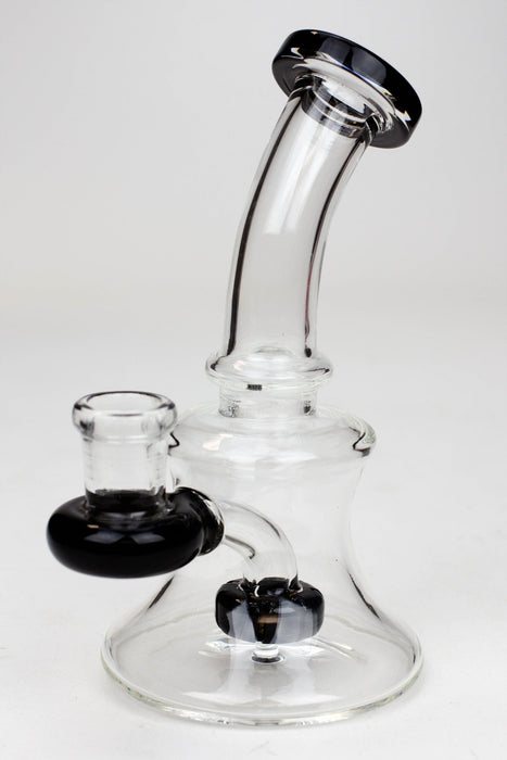 Water Pipe 6 inches rig - Color-Black - One Wholesale