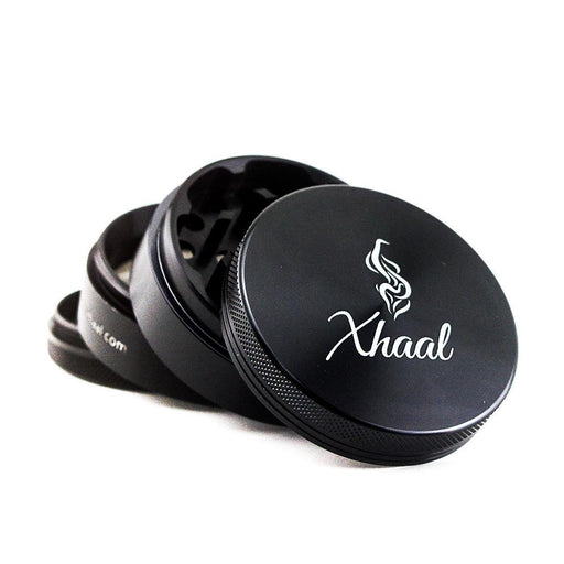 4 PART GRINDER Regular Grinder Xhaal Inc black