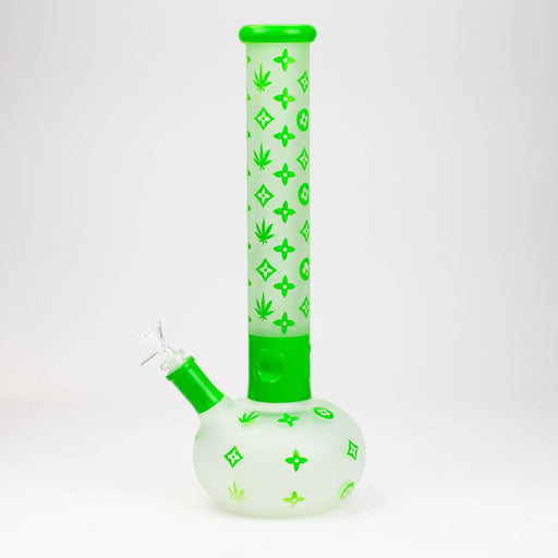 15.5" LX pattern 7 mm frosted glass water bong [AK-K3] Glass Bong Canadian Distributor