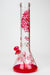 15" Tree of Life classic beaker glass bong-Red - One Wholesale