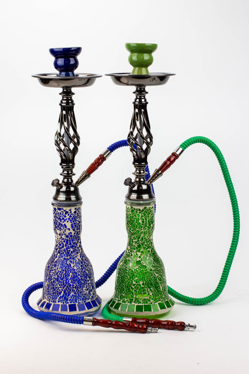 20" 1 hose Twisted wrought metal Hookah [AK2267] Hookah Canadian Distributor