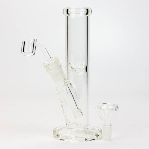 8" 2-in-1 clear tube glass Dab Rig [AKGA013] Glass Rig Canadian Distributor