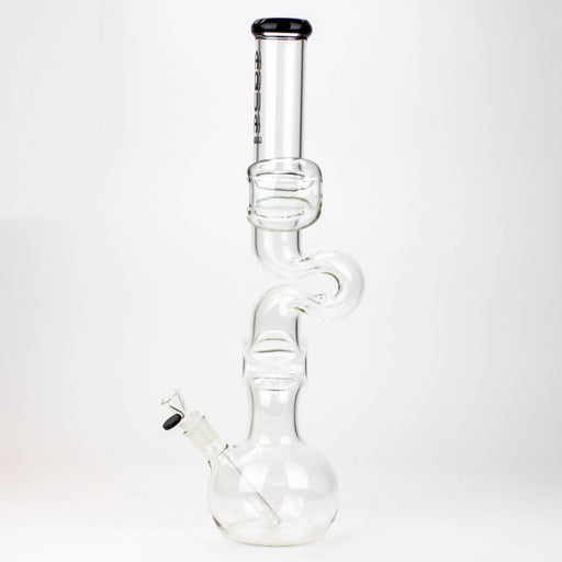 20" AQUA Glass Zig-zag glass water bong [AQUA026] Glass Bong Canadian Distributor