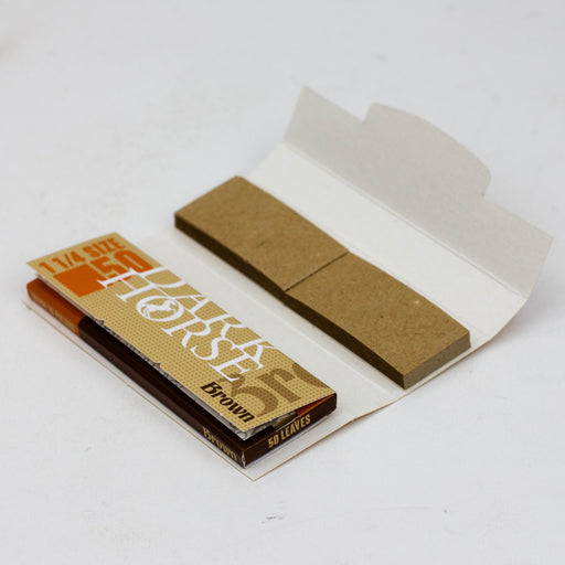 Rolling Paper DARK HORSE 1 1/4 BROWN Paper + Filters 1 - 1/4" Size BANKA
