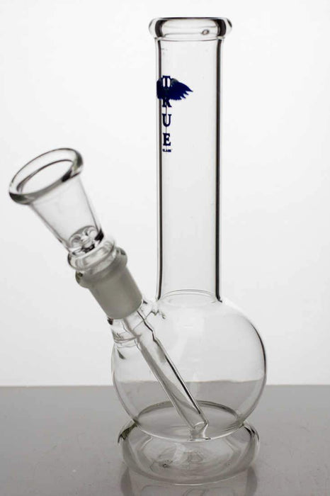 7" glass water bong with bowl stem-Clear - One Wholesale
