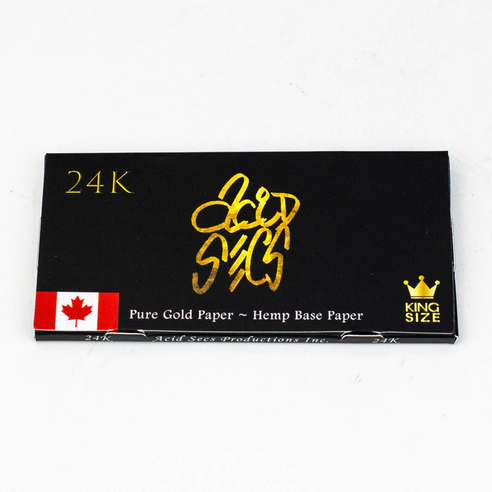 Acid Secs 24K Gold King size Rolling Paper